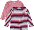 Langarmshirts mit Ripp-Struktur + Ringel-Muster, rosa, Gr. 92 ALANA