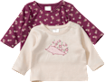 Langarmshirts mit Igel-Motiv & Blumen-Muster, beere + beige, Gr. 62 ALANA