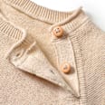 Pullover aus Strick mit Wolle & Raglan-Ärmeln, beige, Gr. 86 ALANA