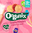 Biscuiți BIO cu cremă de căpșuni&măr 18+ Organix