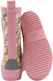 Gummistiefel mit Blumen-Muster, rosa, Gr.  28/29 Mikk-Line