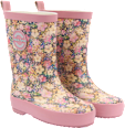 Gummistiefel mit Blumen-Muster, rosa, Gr.  28/29 Mikk-Line