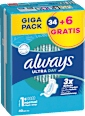 Ultra Binden Normal mit Flügeln Giga Pack always