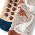 ABS Sneaker Socken mit Dino-Muster, braun & beige, Gr. 19/22 PUSBLU