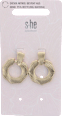 Creolen Ohrstecker gold mit Struktur  s-he stylecollection