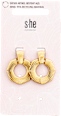 Creolen Ohrstecker gold mit Struktur  s-he stylecollection