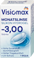 Mesečna silikonsko-hidrogelna kontaktna leča, dioptrija -3,00 visiomax