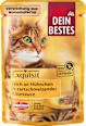 Mokra karma dla kota, kurczak w sosie serowym Dein Bestes