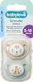 Schnuller Silikon anatomisch, beige/mint, Gr. 2, 5-18 Monate babylove