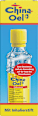 China-Oel, Wirkstoff: Pfefferminzöl 1 ml / ml Flüssigkeit, mit Inhalierstift China Oel