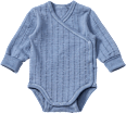 Wickelbody Langarm mit Mitwachsfunktion, blau, Gr. 62/68 ALANA