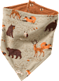 Halstuch Pro Climate mit Waldtier-Muster, braun & grün ALANA