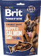 Pochúťka pre psy Premium By Nature, Semi-Moist Snacks Happy Salmon day Brit