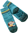 Stoppersocken mit Hunde-Motiv, grün & blau, Gr. 23/24 ALANA