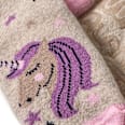 Stoppersocken mit Einhorn-Motiv, beige & rosa, Gr. 21/22 ALANA
