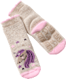Stoppersocken mit Einhorn-Motiv, beige & rosa, Gr. 25/26 ALANA
