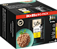 Nassfutter Katze Delikatessen - Geflügel Variation, Multipack (24x85 g) Sheba