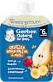 Mus owocowy gruszka, banan, malina, musli po 6. miesiącu Gerber
