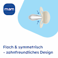 Schnuller Original Start Day & Night Silikon, blau/braun/creme, 0-2 Monate mam