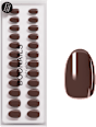 Künstliche Nägel Press Ons Short Round Café Noir Doonails