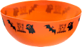 Schüssel "TRICK OR TREAT" mit Gespenst & Fledermaus, orange Dekorieren & Einrichten
