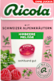 Bonbon, Himbeere Melisse, zuckerfrei, in der Taschenbox Ricola