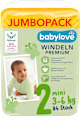 Plienky Premium - veľ. 2 mini (3-6 kg) Jumbo Pack babylove