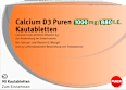 Calcium D3 Puren 1000 mg/880 I.E. Kautabletten PUREN