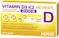 Vitamin D3 K2 Hevert Plus Calcium und Magnesium 2000 IE Kapseln 60 St HEVERT
