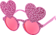 Sonnenbrille pinkfarbene Glitzerherzen SUNDANCE