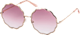 Sonnenbrille Hippie goldenes Gestell, rosa Gläser SUNDANCE