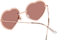 Sonnenbrille Herzen roségold  SUNDANCE