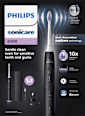 Elektromos fogkefe Sonicare 6500 tokkal fekete színben Philips Sonicare