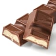Barretta di cioccolato con cuore di latte e biscotti dmBio