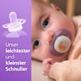 Schnuller ultra start Nighttime, lila/creme, 0-2 Monate PHILIPS AVENT