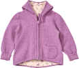 Jacke aus Merinowolle mit Mitwachsfunktion & Reh-Muster, lila, Gr. 62/68 ALANA