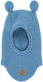 Schlupfmütze mit Merinowolle & Ohren, blau, Gr. 74/80 Mikk-Line