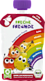 Quetschie Regenbogen-Frucht Apfel, Pfirsich, Banane, Birne, Blaubeere & Johannisbeere ab dem 6. Monat Freche Freunde