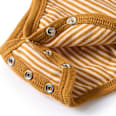 Wickelbody mit Mitwachsfunktion & Ringel-Muster, braun, Gr. 50/56 ALANA