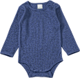 Body Langarm mit Ripp-Struktur, blau, Gr. 86/92 ALANA