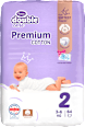 double care Cotton Premium pelene vel.2 mini (3 - 6 kg) + vlažne maramice 20 kom. Violeta