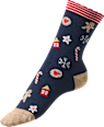 Socken XMAS mit Lebkuchen-Muster blau Gr. 35-38 Fascino
