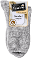 Kuschelsocken mit Chenille-Garn grau Gr. 39-42 Fascino
