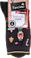 Socken XMAS mit Weihnachts-Motiv schwarz Gr. 39-42 Fascino