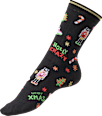 Socken XMAS mit Weihnachts-Motiv schwarz Gr. 39-42 Fascino
