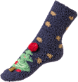 Kuschelsocken XMAS mit Tannenbaum-Motiv blau Gr. 35-38 Fascino