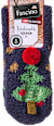 Kuschelsocken XMAS mit Tannenbaum-Motiv blau Gr. 35-38 Fascino