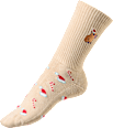 Crew Socken XMAS mit Capybara-Motiv beige Gr. 35-38 Fascino
