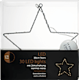 LED Metallstern warmweiß, schwarz (30 cm) Dekorieren & Einrichten