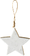 Holzstern mit Sterne, weiß BOLTZE
